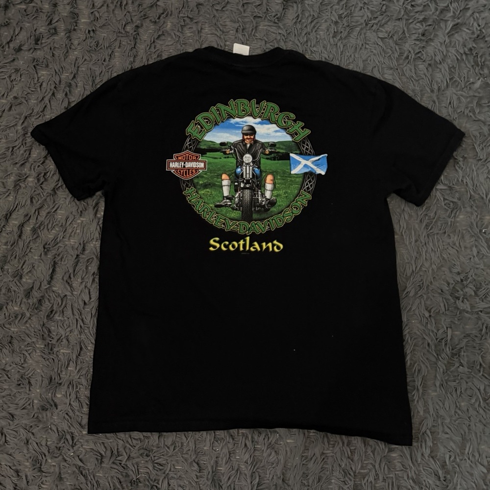 Vintage Harley Davidson Dublin Scotland Leprechaun Biker Shirt Men's Size Xl 90s